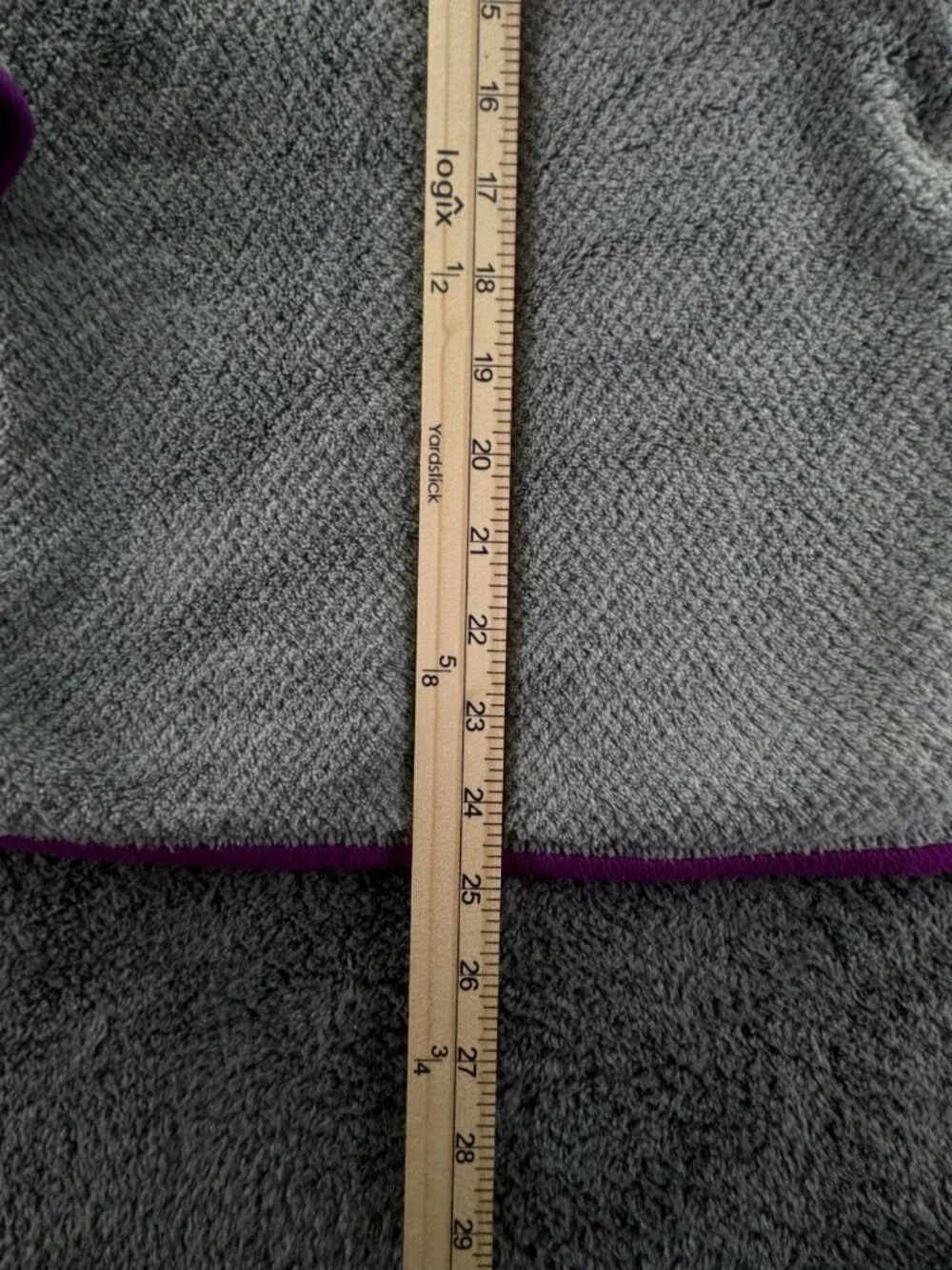 Patagonia Women Jacket Adult Gray Purple Medium W/ Pocket, Logo 1/4 Snap Soft
